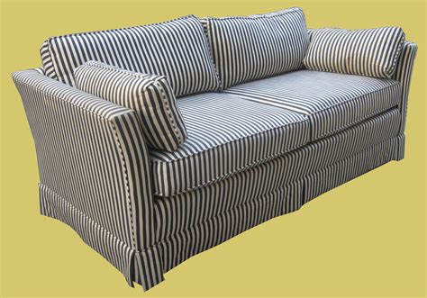 Uhuru Furniture & Collectibles: Pair of Black & White Striped Loveseats (1 shown)- SOLD