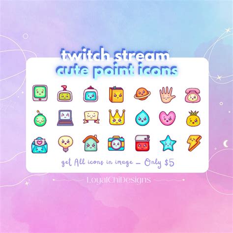 CUTE POINT ICONS Twitch Channel Points Graphics Ready to Use - Etsy