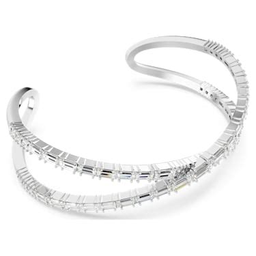 Hyperbola Cuff Infinity White Rhodium Plated Swarovski