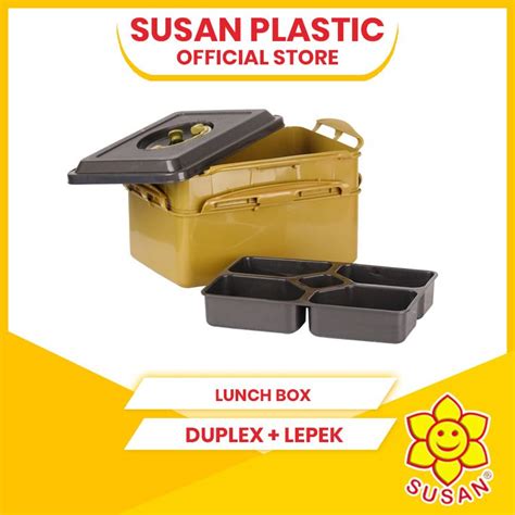 Jual Susan Lunch Box Duplex Lepek Tempat Makan Kotak Bekal Anak