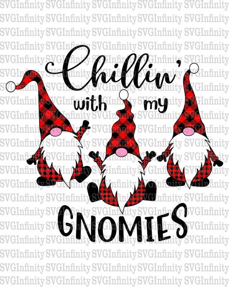 Chillin With My Gnomies SVG Layered SVG Merry Christmas Etsy