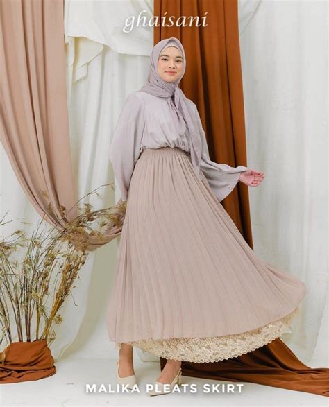 Malika Pleat Skirts By Ghaisani Gamaleea Fesyen Wanita Pakaian