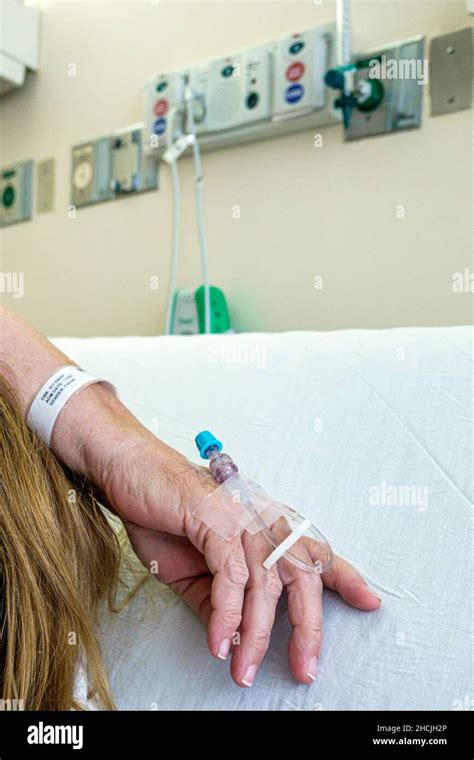 Inside Interior Emergency Room Patient Iv Intravenous Line Cannula Hi