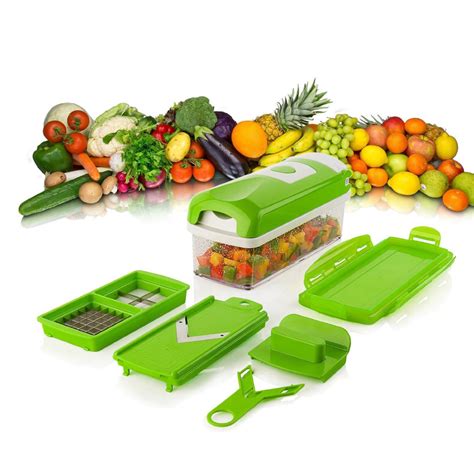 Multipurpose Kitchen Gadget 12 In 1 Slicer Chopper Dicer Peeler And Cutting Kit Colourblocker