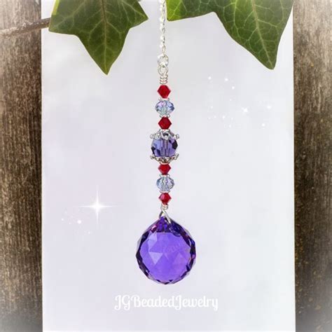 Purple Orange Sapphire Swarovski Crystal Suncatcher Jgbeads