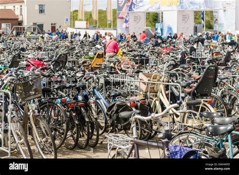 Lots Of Bicycles Parked In Scheveningen Netherlands Stock Photo Alamy