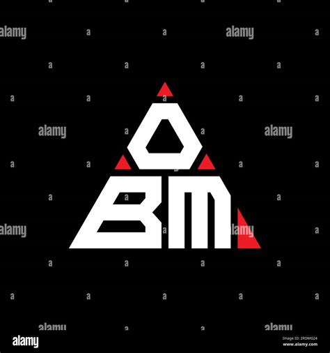 Logo De Lettre Triangle Obm Avec Forme De Triangle Monogramme De Logo