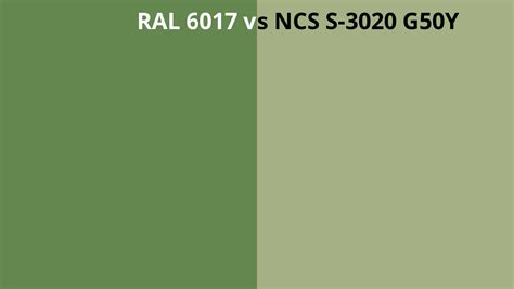 Ral 6017 Vs Ncs S 3020 G50y Ral Colour Chart Uk