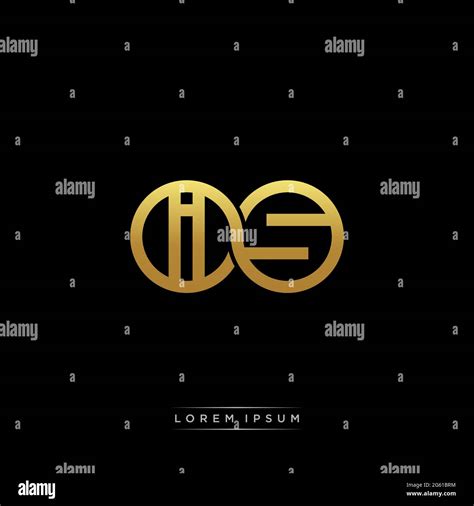 Initial Letter Linked Circle Capital Monogram Logo Modern Template Gold