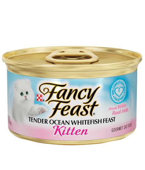 Fancy Feast Kitten Tender Ocean WhiteFish Feast Wet Cat Food 85g ...