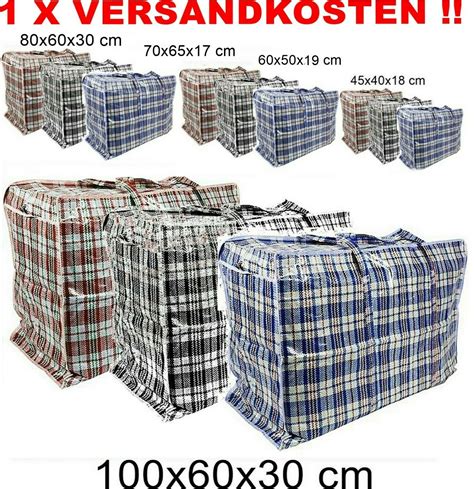 Plastiktasche Groß Jumbo Unterbett Aufbewahrungs Tasche kariert Camping