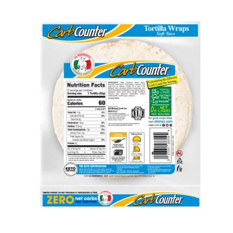 La Banderita Carb Counter Zero Net Carbs Flour Tortillas 8 Ct 118