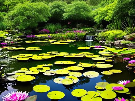 Oásis Aquático Jardim de Plantas Aquáticas