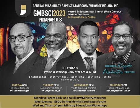 General Missionary Baptist State Convention of Indiana, Inc. 2023 — Eastern Star Church