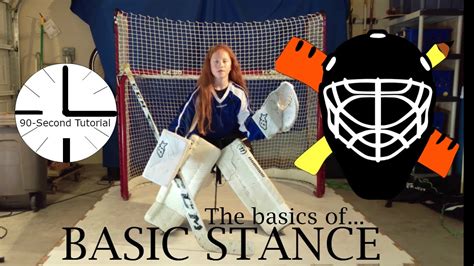 Goalie Basic Stance The Basics Of Ice Hockey Goalie Tutorial