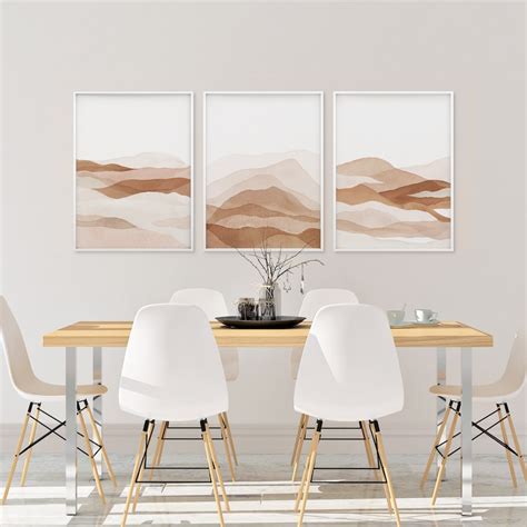 Printable Wall Art Set Of Piece Neutral Wall Art Abstract Etsy