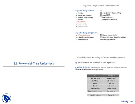 Algorithm Design Patterns and Anti-Patterns - Docsity