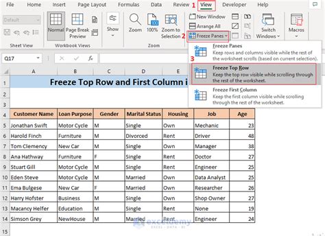 How To Freeze Top Row And First Column In Excel 5 Methods