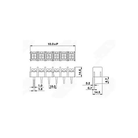 Terminal Block Pcb De 4 Pines 10mm Pitch Kf1000 4p