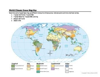 World Climate Zones Map Wor... by Marcy Edwards | Teachers Pay Teachers