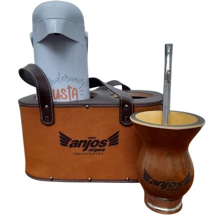 Kit de Chimarrão Personalizado Mateira Sintética Garrafa Térmica 1 8L