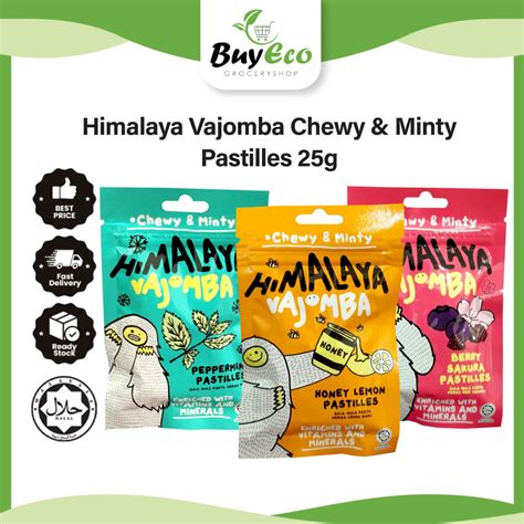 himalaya vajomba chewy minty pastilles  shopee malaysia
