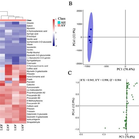 Heat Map Of The Various Flavonoid Components And Differential Flavonoid Download Scientific