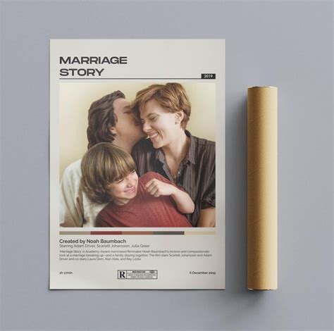 Retro Marriage Story Movie Poster Modern Vintage Mid Century - Etsy