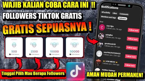 Pasti Banjir Follower Cara Menambah Followers Tiktok Gratis Pasti