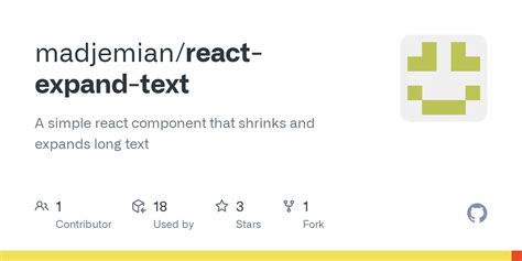 Github Madjemian React Expand Text A Simple React Component That Shrinks And Expands Long Text