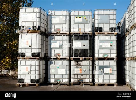 Ibc International Bulk Containers Chemical Storage Stock Photo