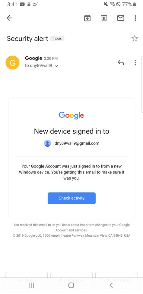 Google Sign In Security Alert Email / In case you're hesitant about