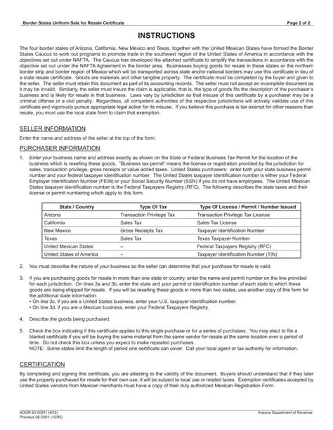 Border States Uniform Sale Certificate Pdf Form Formspal