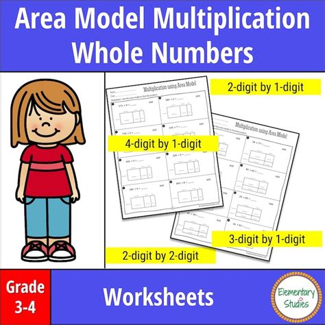 Area Model Multiplication Worksheets Elementary Studies