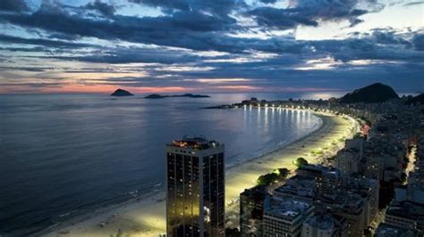 Sunset Beach Copacabana Beach Rio De Stock Footage Video (100% Royalty ...