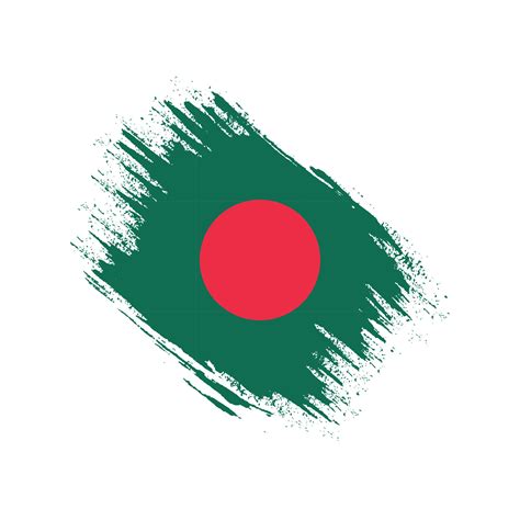 Faded Grunge Texture Bangladesh Abstract Flag Vector Vector