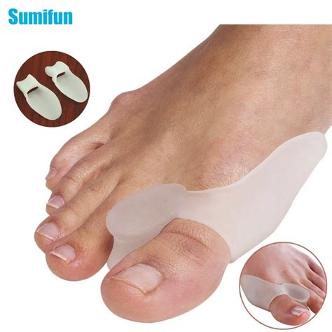 Sumifun 2Pcs Silicone Gel Bunion Splint Big Toe Separator Overlapping