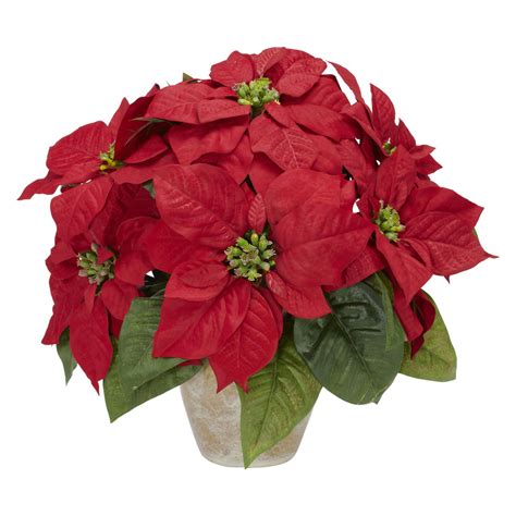 Artificial Poinsettia Arrangements Christmas Wikii