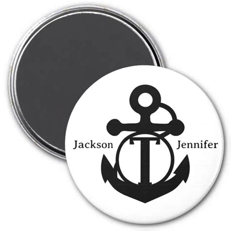 Couple S Custom T Initial Anchor Cruise Door Magnet Zazzle