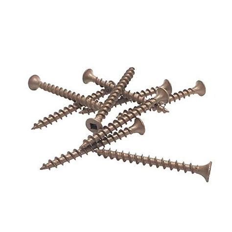 8 X 2 Deck Screws Square Drive Bugle Head Brown Ruspert 500pcs Box