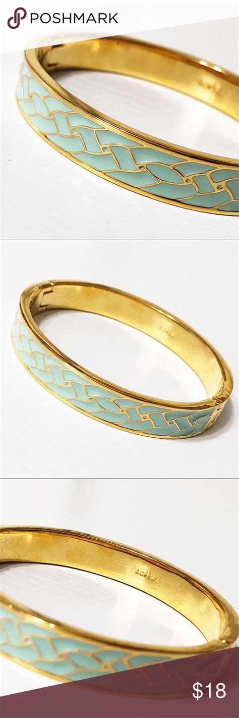 J Crew Enamel Lattice Hinged Bangle Bracelet Hinged Bangle Bangle