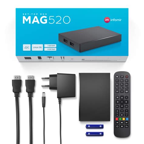 MAG520 Linux Set Top Box Gold IPTV Platinum Edition 12 Month