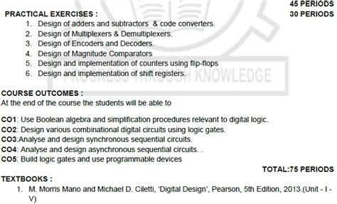 Digital Systems Design Ec Dsd Rd Semester Ece Dept