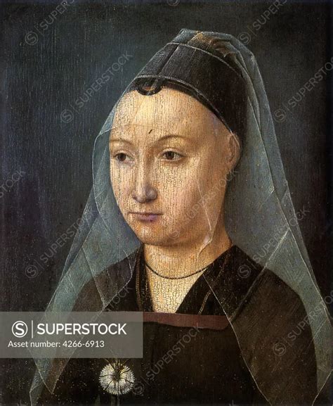 Portrait Of Woman By Master Of The Legend Of St Ursula Oil On Wood