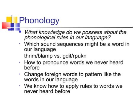 Phonology