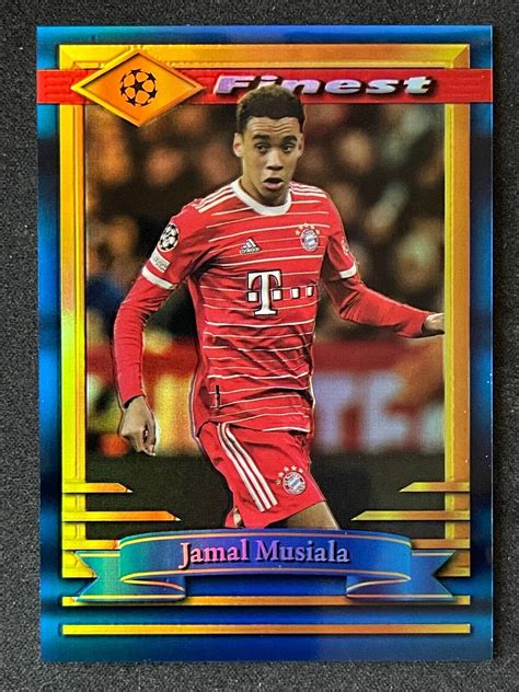 Topps Finest Flashbacks Jamal Musiala Blue Refractor Myslabs