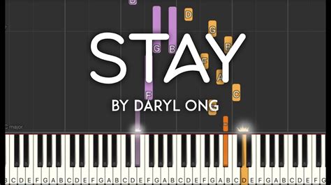 Stay By Daryl Ong Synthesia Piano Tutorial With Lyrics Free Sheet