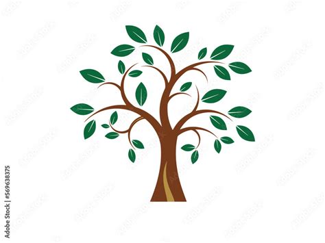 Green tree vector design and clip art. Stock Vector | Adobe Stock