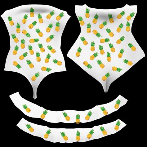 D Off Shoulder Bikini With Chest Frills Model TurboSquid