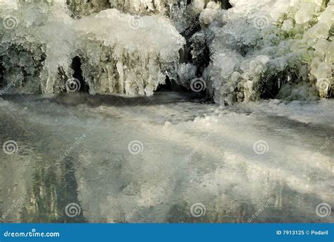 Icy Pond Stock Image Image Of Natural Green Detail 7913125